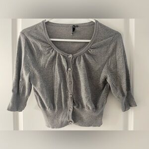 Grey Cute NEW Cropped Cardigan